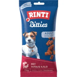 RINTI Bitties 75g Hundesnack 16 x 75 Gramm Huhn & Kalb