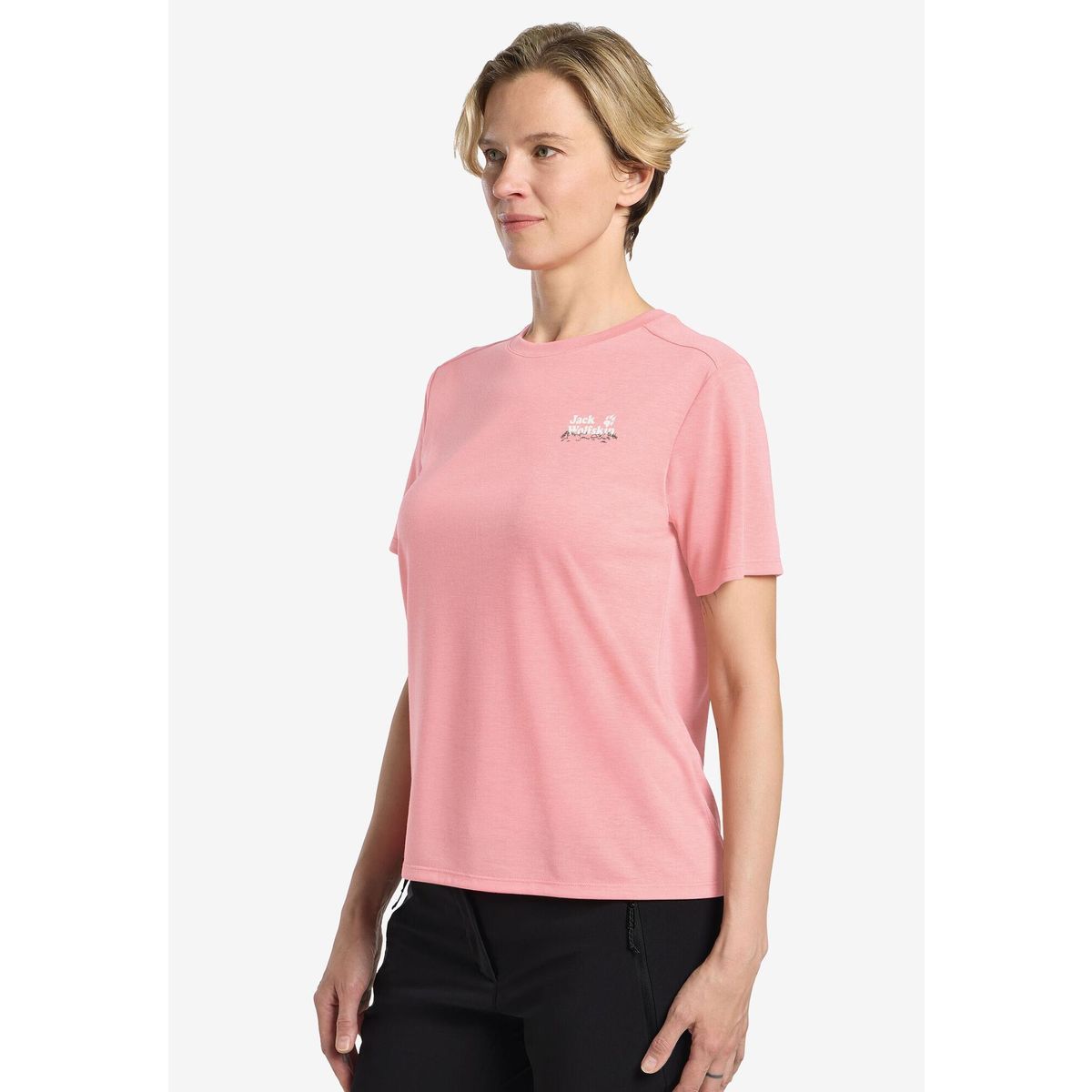 Jack Wolfskin Vonnan Graphic T W outdoor rosegarden (T0556) XS A63953_T0556_A04
