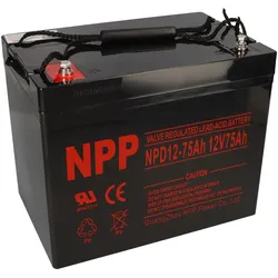 NPP NPD12-75 AGM Deep-Cycle Bleiakku 12V 75Ah zyklenfest