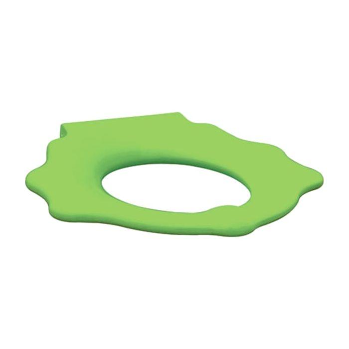 Geberit Bambini WC-Sitzring 573371000 mit Stützfunktion, Schildkrötendesign, gelbgrün
