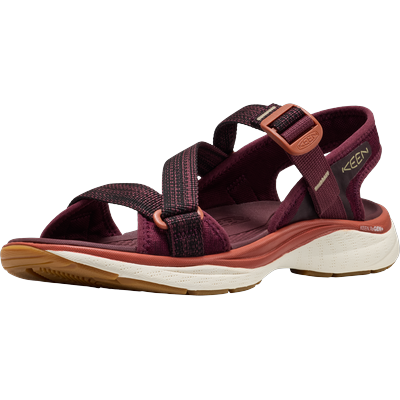 Sandale KEEN "LEIKI OT SANDAL", Damen, Gr. 38, rot (fig, burnt brick), Synthetik, Schuhe Sandale, waschbar,stoßdämpfend und atmungsaktiv