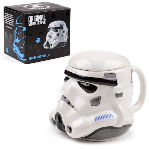 Puckator Keramische Stormtrooper Helm Mok met Deksel Zwart/Wit 550ml