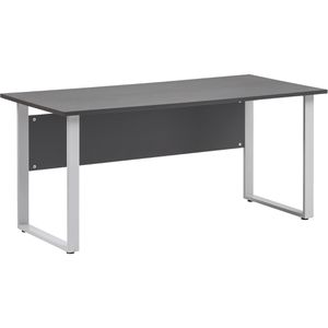 Möbelpartner Schreibtisch Serie 1500, anthrazit / silber, 160 x 74 x 65 cm