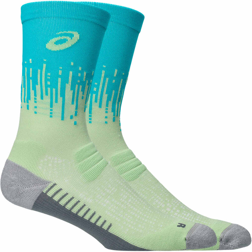 Asics performance run sock crew calcetines running Verde (S)
