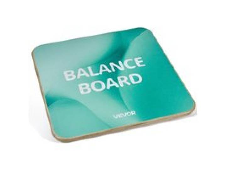 VEVOR Balance Board für Erwachsene 500 x 500 x 18 mm, 360° Drehbares Wackelbrett, 3-fach Verstellbares Balance-Trainingsgerät aus Holz, Rutschfeste Oberfläche für Core-Training, Heimfitnessstudio