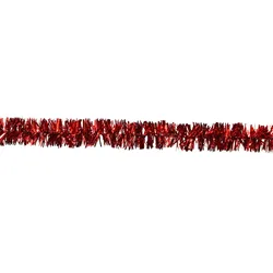 Creativery 3m Weihnachtsgirlande 2cm Lamettagirlande Weihnachtsbaumgirlande Dekogirlande Weihnachten Christbaumgirlande Lametta Girlande Fasching Rot