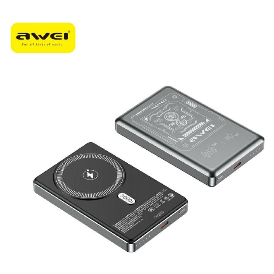 Awei Induction powerbank PA-31 10000mAh MagSafe grey (10000 mAh, 15 W) (PA-31)