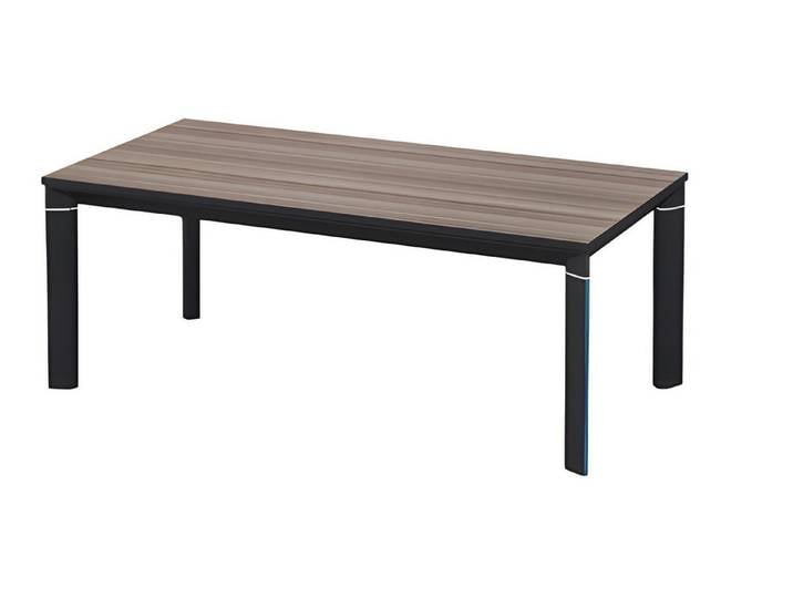 Xlmoebel Couchtisch XLMOEBEL Couchtisch Holzoptik Braun Schwarz Rechteckig (Couchtisch), Made in Europa