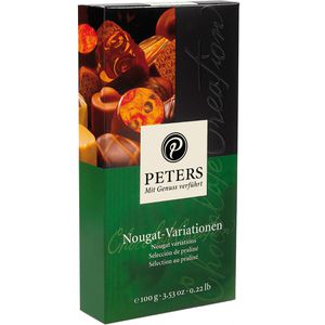 Peters Pralinen mit Genuss verführt Nougat Variation, 8 Stück, 8 verschiedene Sorten, 100 g