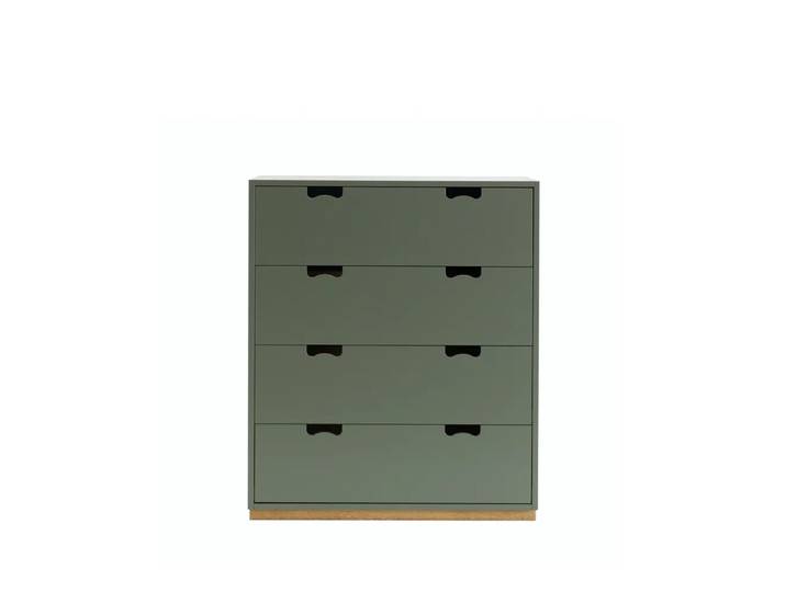 Asplund Commode Snö A green khaki, support en chêne