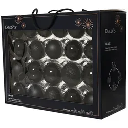 Baumschmuck Christbaumkugel Set schwarz 42tlg.