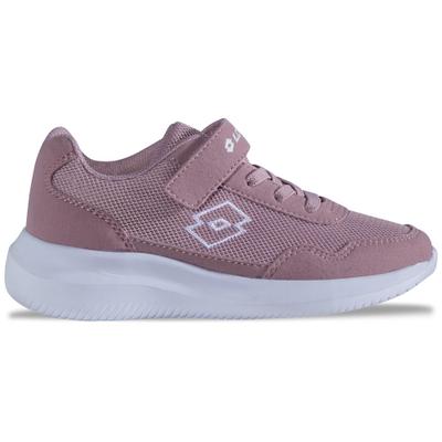 Sneaker LOTTO, Kinder, Gr. 27, weiß (dunkelrose, weiß), Kunstfaser, Synthetik, Schuhe Sneaker, - in kinderfußgerechter Passform