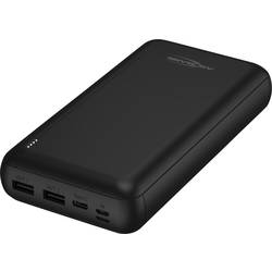 Ansmann PB212 Powerbank 30000 mAh Smart IC LiPo Micro USB, USB-C®, Lightning Schwarz Statusanzeige 1700-0134
