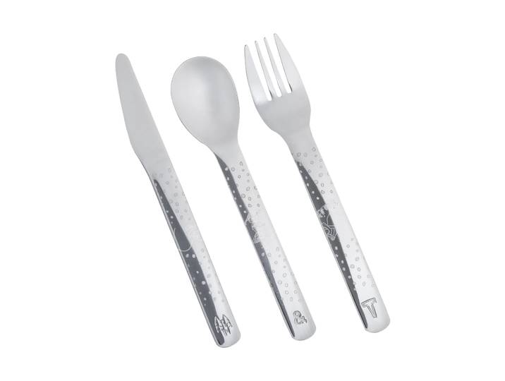 Vargen & Thor Couverts pour enfants Lupo Pippi, 9 pièces Argent