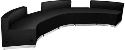 Flash Furniture "5 PC LeatherSoft Modular Reception Configuration w/Taut Back &Seat - 144""W x 25.25"" - 52""D x 27""H - 144""W x 25.25"" - 52""D x 27""H"