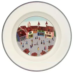 SUPPENTELLER DORF Design Naif bunt ø 21 cm