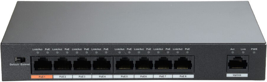 Switch 8 Puertos PoE + 1 Puerto Uplink - X-SECURITY