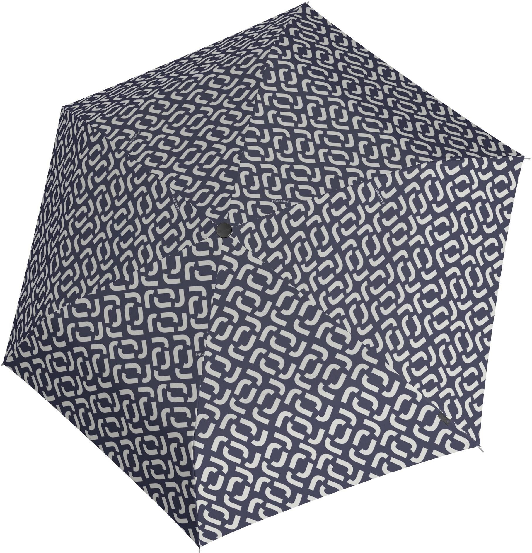 Taschenregenschirm REISENTHEL "Regenschirm pocket", blau (blau, weiß), B:2,5cm Ø:97cm, Obermaterial: 100% Polyester, Regenschirme, Taschenregenschirm blau, weiß Einheitsgröße