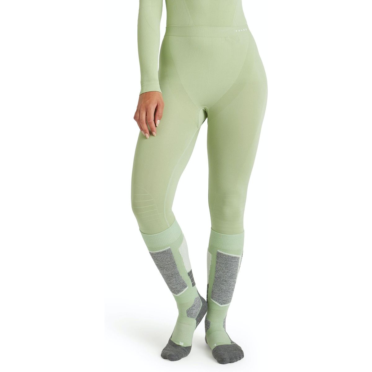 Falke Damen Tights Warm quiet green (7378) (7378) XS 39116-7378-XS