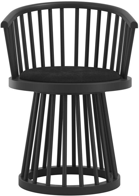 LPD LINA DINING CHAIR Black 78cm H X 57cm W X 52cm D