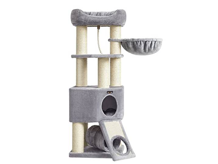 Feandrea krabpaal, kattenboom groot, met pluizige uitkijkplatform