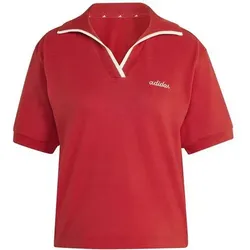 ADIDAS Damen Polo Seasonal Essentials Colorpop, Größe L in Rot Rot