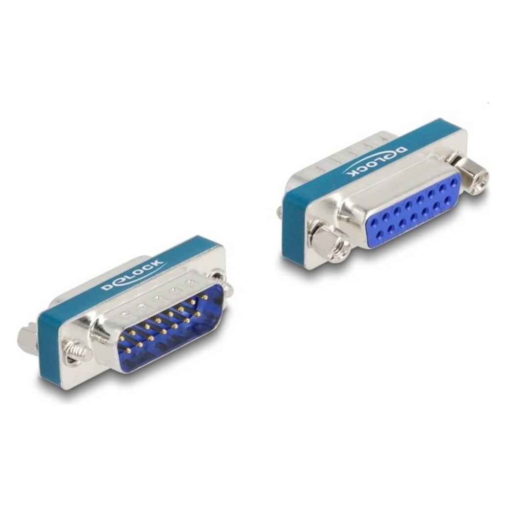 Delock HF/EMI Entstörfilter D-Sub 15 Pin Stecker zu Buchse mit Tiefpass induktiv (66545)