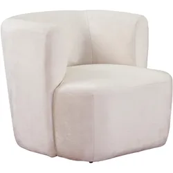 SESSEL MOCHI, Polstersessel Klassisch Loungesessel, Plüsch-Stoff Beige