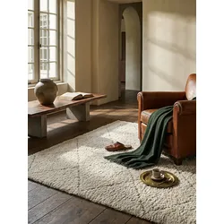 Shaggy-Teppich Pflegeleicht Creme 140x200 cm - ATRIO   Kadima Design