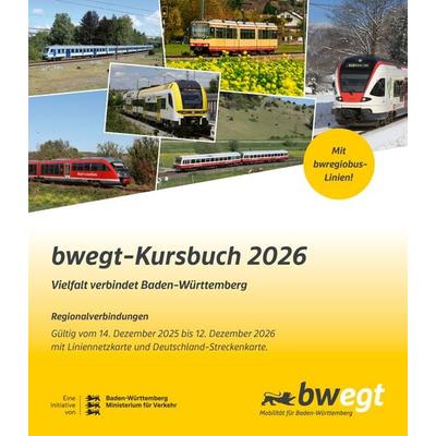 bwegt-Kursbuch Baden-Württemberg 2026, Set von , VUD Medien, 978-3-943551-21-1