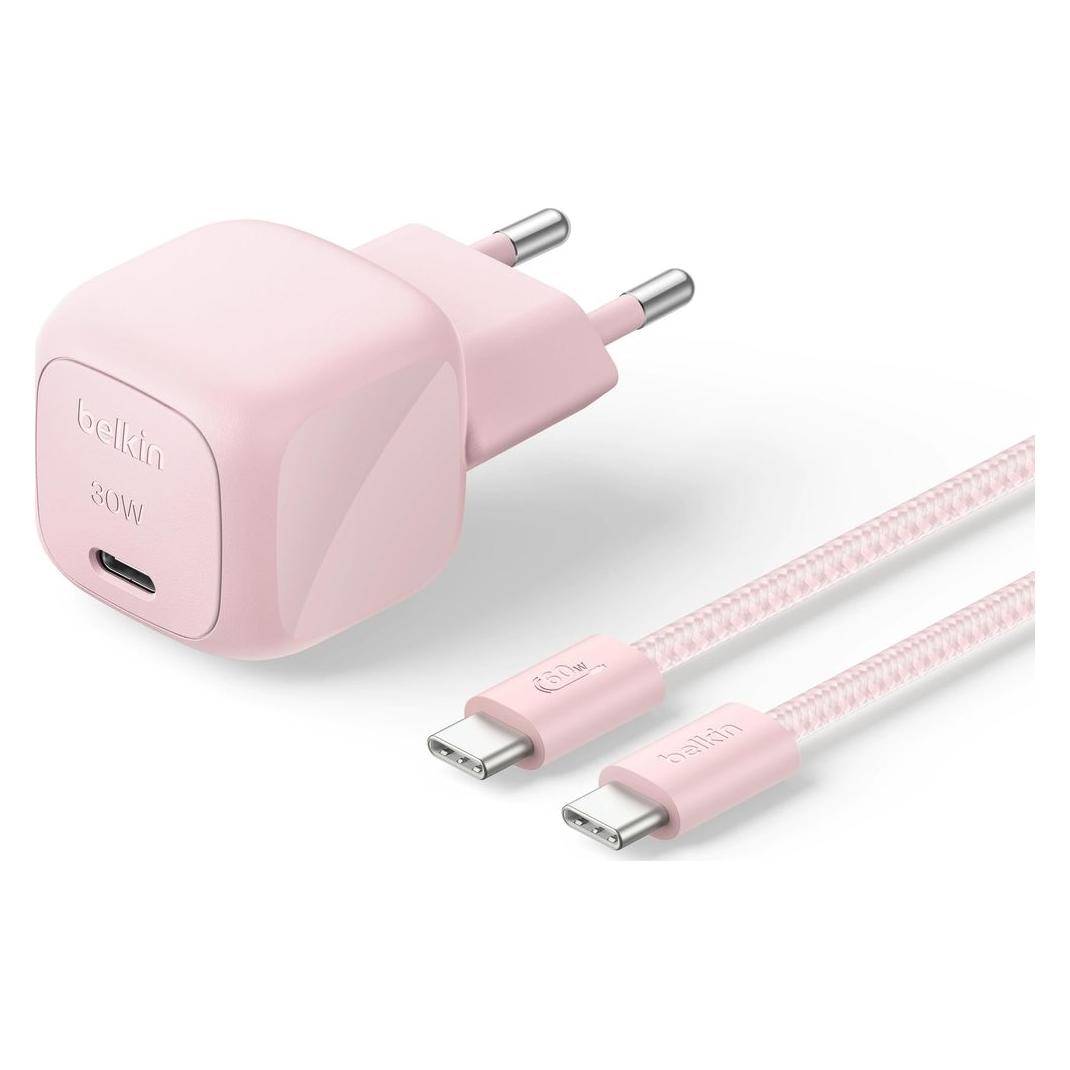 Belkin BOOST Charge USB-C/USB-C 30WLad.PD,bl+Kab.WCA008kq2MPK-B6 (30 W, 1 Port) (WCA008KQ2MPK-B6)