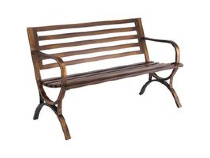 VEVOR Gartenbank Gartenmöbel Bänke 127 cm 250 kg Tragkraft, Terrassenbank Verandabank mit Lattenmuster & Armlehnen mit abgerundeten Kanten, Balkonbank mit Metallrahmen für Park Hof Antikbronze