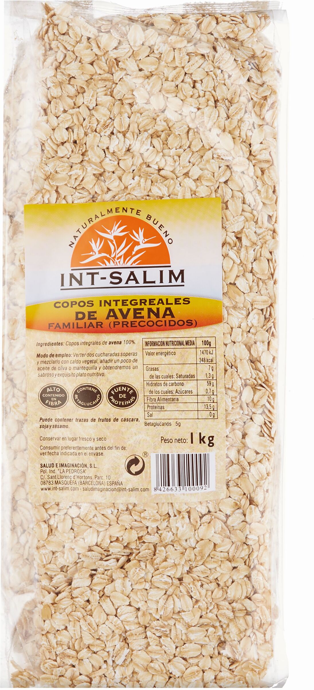 INT-SALIM Oat flakes of 1000 gr