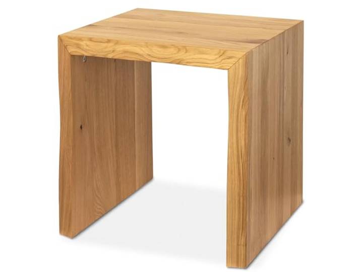 holz4home® Massivholzbank XS I Sitzbank aus Eiche mit Baumkante ohne Lehne I Echtholz Holzbank Hocker für Wohnzimmer Badezimmer Flur oder Küche I Sitzhocker Massiv