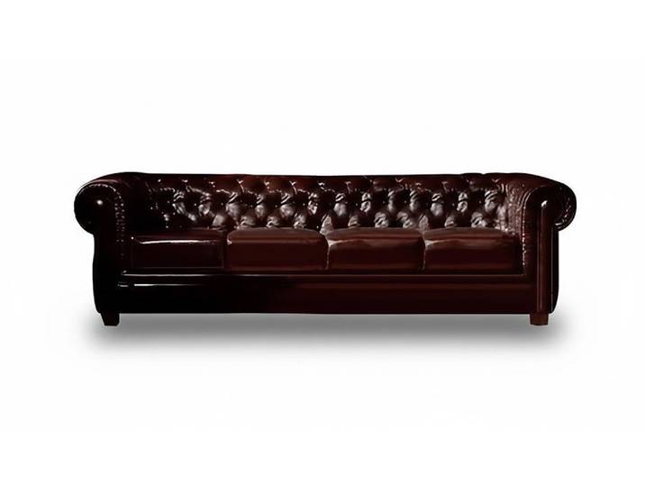 JVmoebel Chesterfield-Sofa Edle Polster Sofa Couch Garnitur Leder Sofa SOFORT