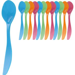 Axentia Eierlöffel 234001, farbig sortiert, Kunststoff, 14 cm, 12 Stück