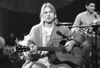 Inspire Curations Vintage Kurt Cobain Black & White Canvas Poster Retro Rock Wall Art Decor j 40x60cm No Frame