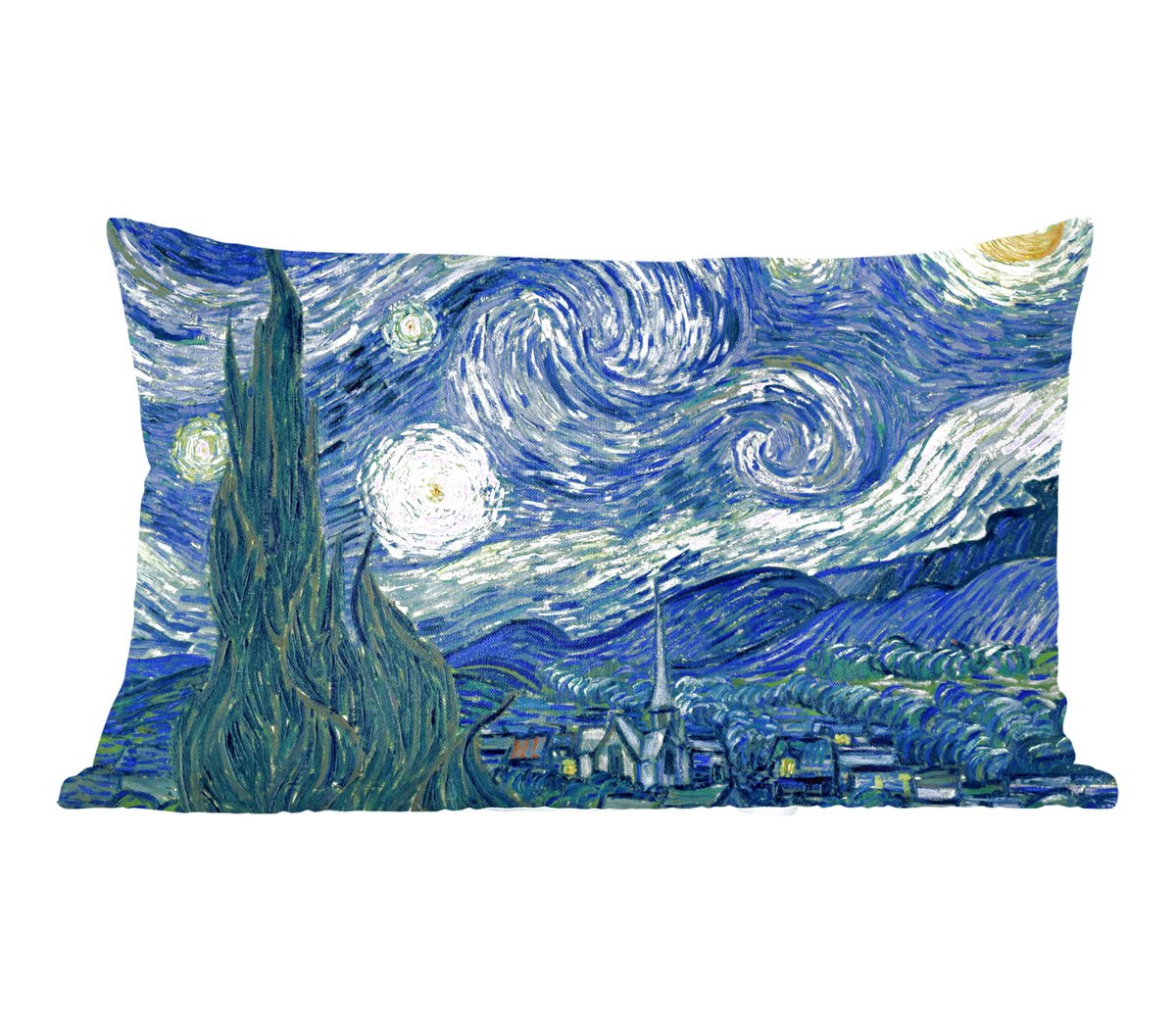 PillowMonkey Sierkussen Sterrennacht Vincent van Gogh - 60 x 40 cm