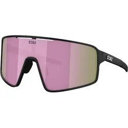 Bliz, Unisex, Sportbrille, P001 Small - Fahrradbrille (Matt Schwarz, Brown w Pink Mirror, Brown/Pink Multicolor), Schwarz