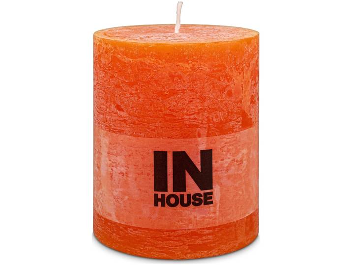 Inhouse Zylinderkerze Rustic 100x120 Orange