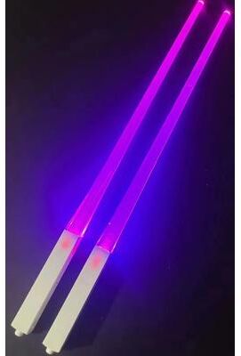 Inspired Finds LED Light Up Chopsticks Multicolor Luminous Dining Party Tableware purple