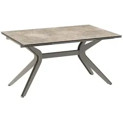 Akante Esstisch mit Auszug Impulsion 150/230 x 100 cm Keramik Zementgrau 150