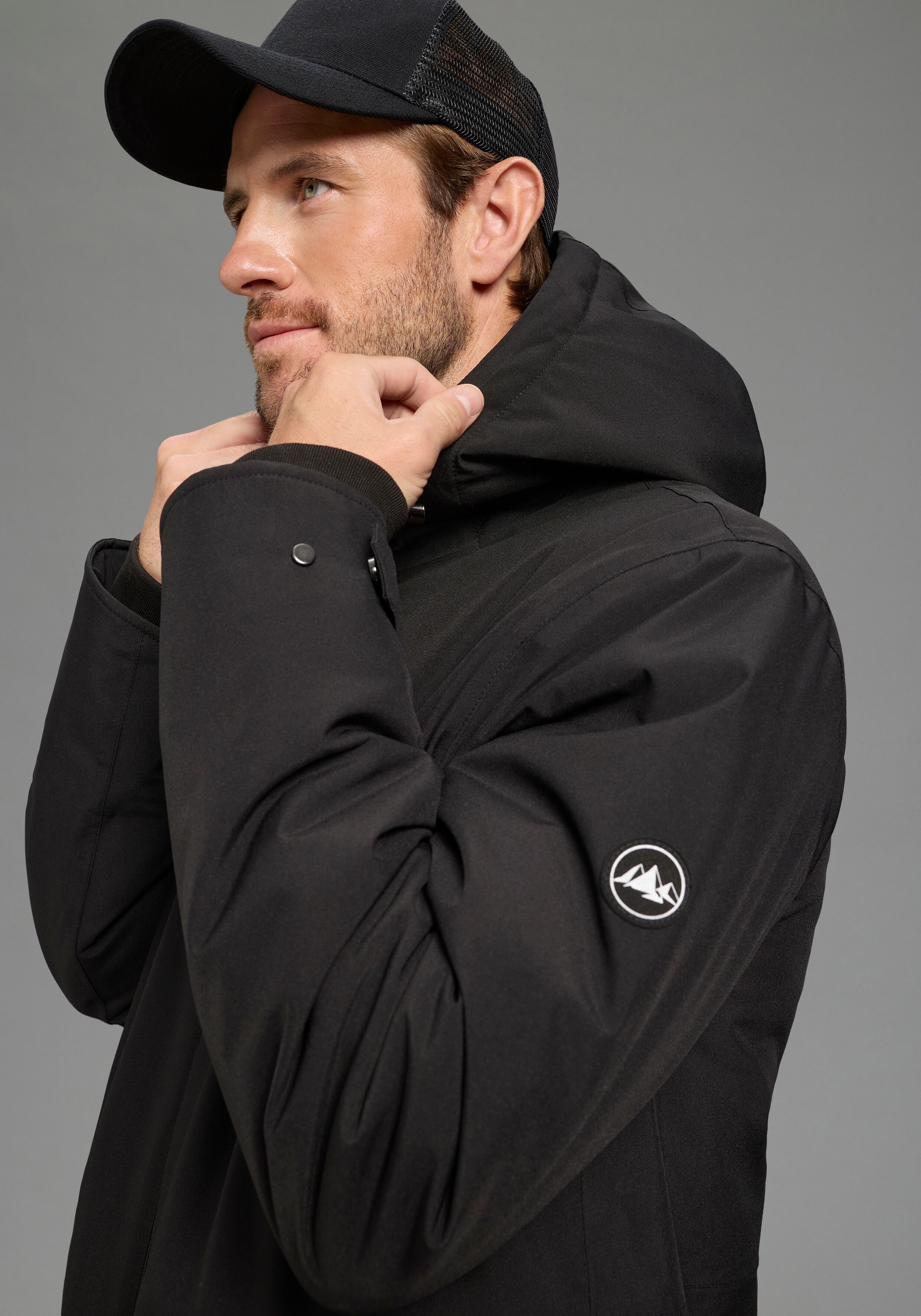 Funktionsjacke POLARINO, Herren, Gr. 62, schwarz, Web, Obermaterial: 100% Polyester. Futter: 100% Polyester. Taschenfutter: 100% Polyester. Wattierung: 100% Polyester, unifarben, normal, mit Knopf Rippbündchen mit Druckknopf, Jacken Funktionsjacke, Wärmen