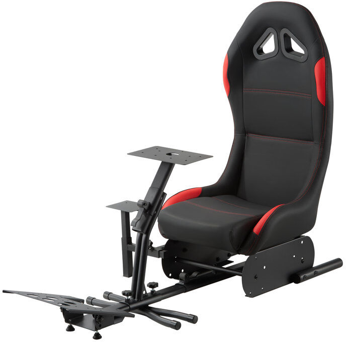 Inbox Zero Romana Cockpit Racing Seat Black & Red
