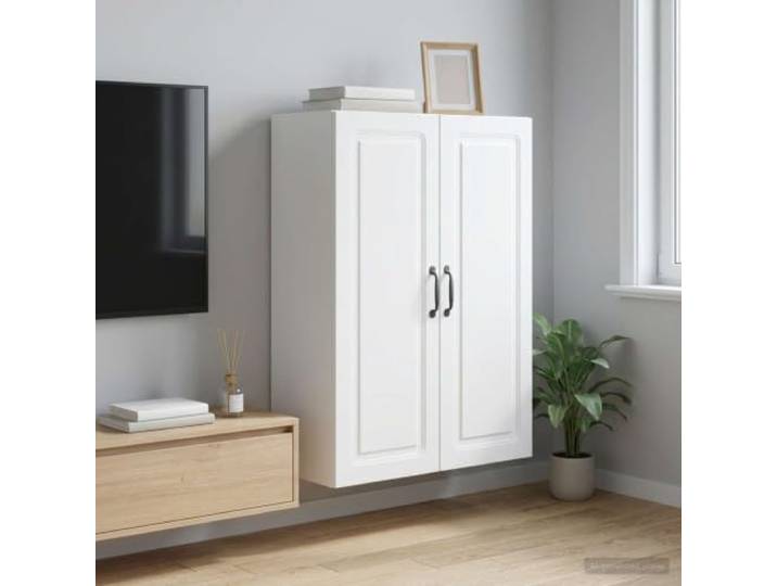 RJPLMFV Wandschrank, 66 x 34,5 x 90 cm, Holz, Weiß Verstellbare Regale, geräumige Aufbewahrung, für Wohnzimmer oder Büro, leicht zu reinigen