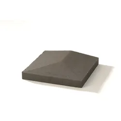 WESERWABEN® Endabdeckungen Anthrazit glatt Satteldach 40 x 5,5 x 40