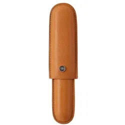 Schneider Lederetui im Zigarrenstil braun