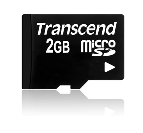 Transcend TS2GUSDC Micro SD Secure Digital microSD-geheugenkaart, 2 GB, zwart