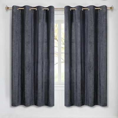 Superior Noor Semi-Blackout Chenille Grommet Curtains, Set of 2 Panels