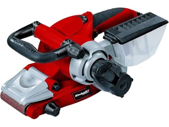 Einhell Ponceuse à bande TE-BS 8540 E 850 W surface 75 x 140 mm variateur électronique changement bande sans outil bande abrasive P80